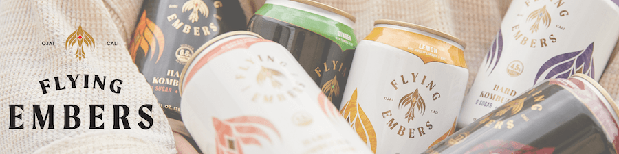 Born in Ojai, CA and brewed in Ventura, CA, Flying Embers is a conscious brand that's dedicated to doing its part to build a better world. Flying Embers’ USDA Certified Organic Hard Kombucha and Hard Seltzer are Vegan, Keto-friendly, and Gluten Free, brewed with Live Probiotics and our Adaptogen Root Blend, all with 0g Sugar and 0g Carbs. Flying Embers donates a portion of proceeds to firefighters and first responders out of respect for their service in our communities. Flying Embers stands by innovation, and seeks to craft libations that have better-for-you ingredients that matter.