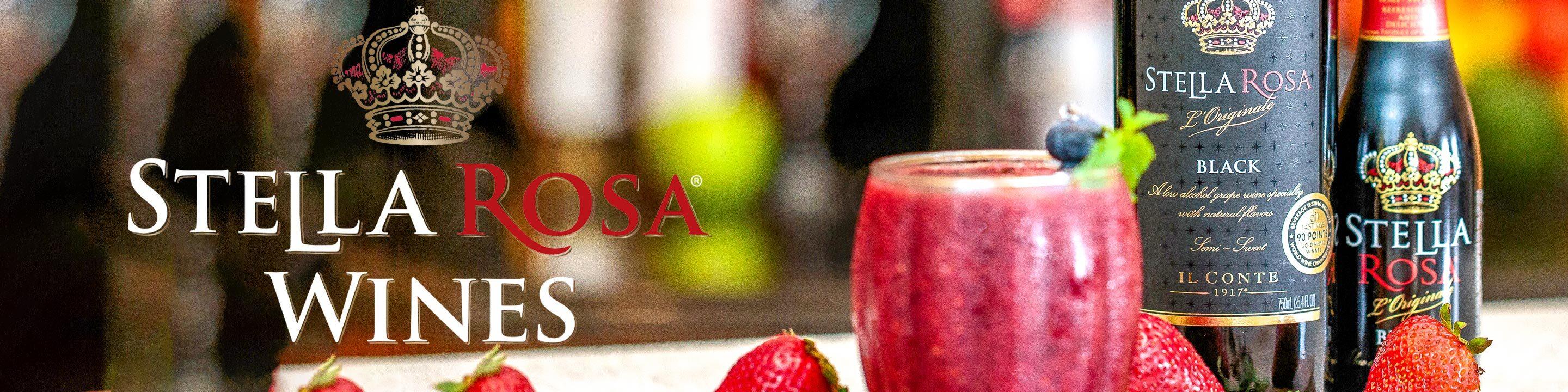 
Stella Rosa® Wines has gained top recognition since they launched their semi-sweet, semi-sparkling wines in 2003, becoming the number one imported Italian wine in the country. The idea is simple: natural fruit flavors combined with crisp, effervescent wine made from moscato and brachetto grapes grown in northern Italy’s prestigious Piedmont region. Naturally gluten-free and vegan, low (by-the-glass) calorie, and low-alcohol, Stella Rosa offers a semi-sweet, semi-sparkling wine so you can Stellabrate® without the guilt.  Stella Rosa is created by the Riboli Family of San Antonio Winery, a Los Angeles establishment since 1917.