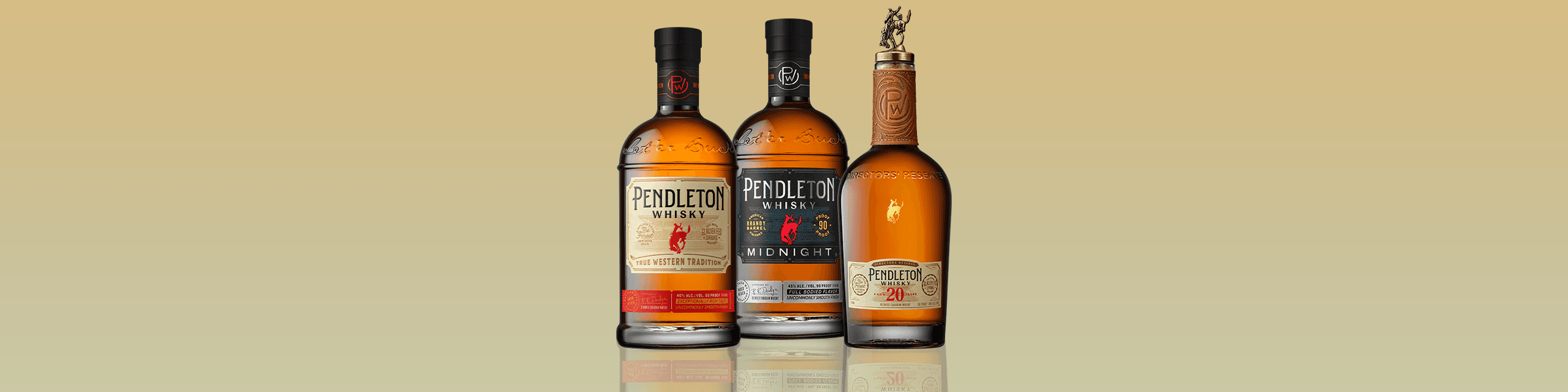Pendleton® was created to celebrate the spirit of American cowboys, a heritage of living boldly, drinking well and tasting the moment. Pendleton® is the official spirit of ProRodeo and the official whisky of PBR. Pendleton® crafts ultra-premium whiskies distilled in Canada from the finest northern grains and cut with glacier-fed water from Mt. Hood, Oregon’s highest peak. The brand offers Original, Midnight, 1910 Rye and Directors’ Reserve varieties. (40% ABV – 80 proof)