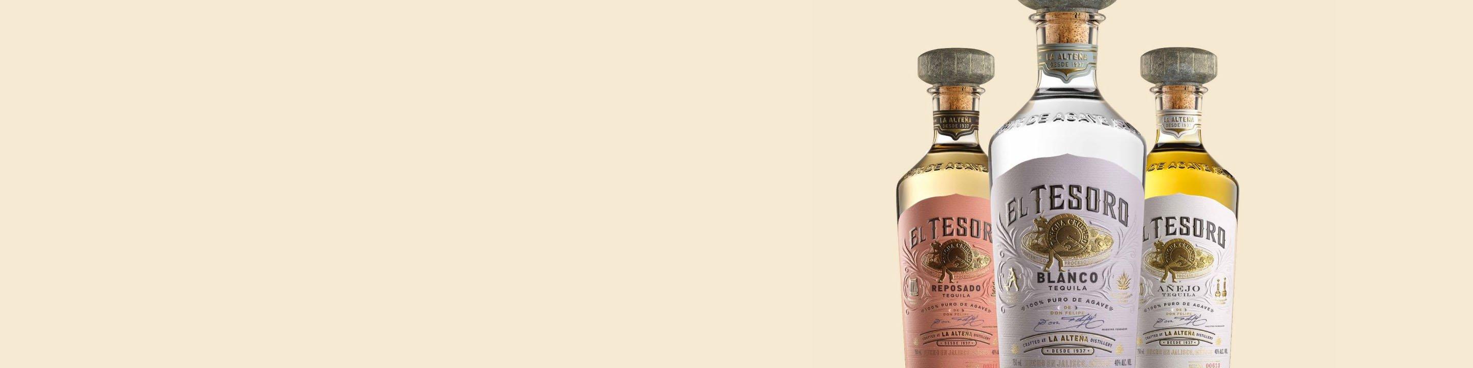 Truly unique, and steeped in history, El Tesoro® is one of the last known tequilas to fully embrace the traditional tequila making process. A tequila crafted with knowledge passed down through centuries and infused with the passion of its makers, El Tesoro® honors Don Felipe Camarena, the man who established La Alteña Distillery in 1937. 

Buy El Tesoro online now from nearby liquor stores via Minibar Delivery. 