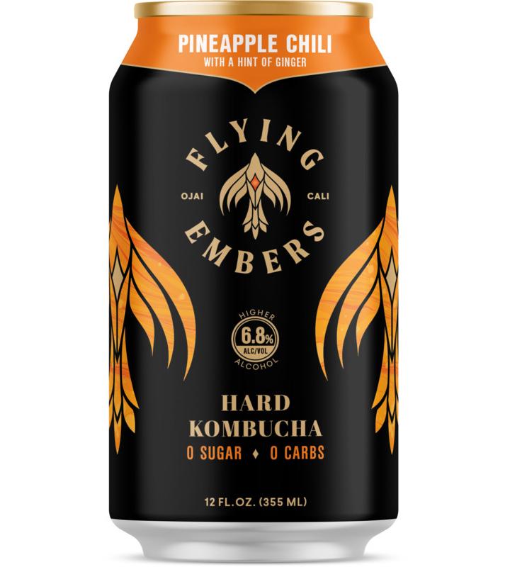 Flying Embers Pineapple Chili Hard Kombucha