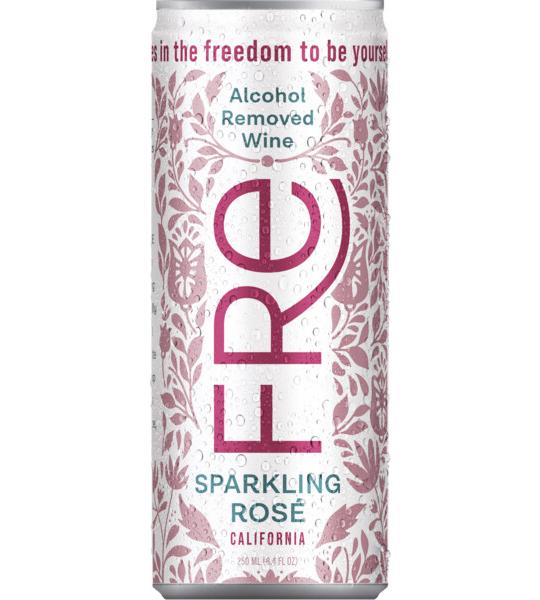 Fre Rosé Sparkling Wine, Alcohol-Removed, 250mL Wine Cans (4 pack)