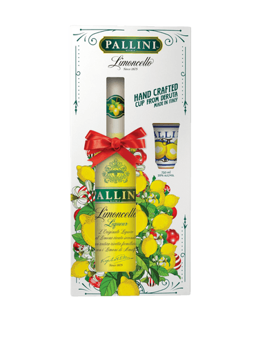 image-Pallini Limoncello Holiday Gift Set with Hand-Made Ceramic Cup