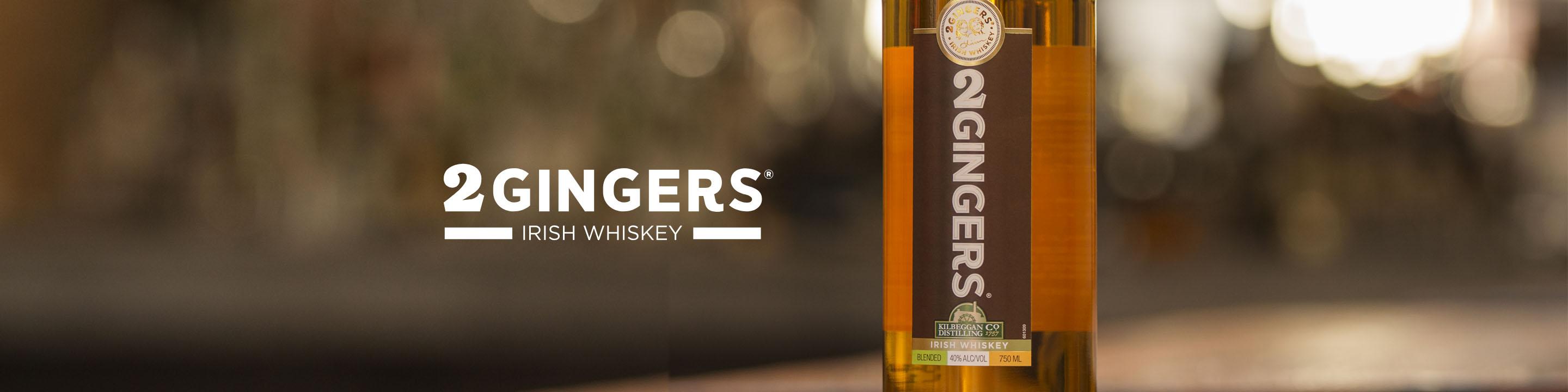 Smooth and slightly sweet to start, followed with a tingle of honey and citrus notes. 2 GINGERS® is a blended Irish whiskey that is distilled twice and aged 4 years in the mild climate of Ireland at the Kilbeggan Distillery, allowing its flavor to live well on its own or as a good base in cocktails.

Buy 2 Gingers online now from nearby liquor stores via Minibar Delivery. 