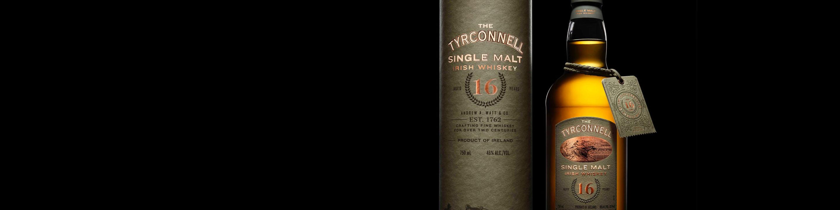 The legend of The Tyrconnell® was born in 1876, when R.M. Delamere entered his chestnut colt, Tyrconnell, in the prestigious National Product Stakes horse race. Fortune found favor with Delamere that afternoon, as Tyrconnell bested horses and oddsmakers alike on his march to victory. The surprise victory captured the imagination of the assembled crowd, which included the Watts, a local family who had built a thriving whiskey distillery. They chose to commemorate the occasion by creating a limited edition, small batch whiskey that bore the name of their local champion. 

Buy Tyrconnell online now from nearby liquor stores via Minibar Delivery.