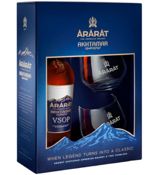 Ararat Akhtamar Brandy Gft Set W 2 Classes Armenia10yr