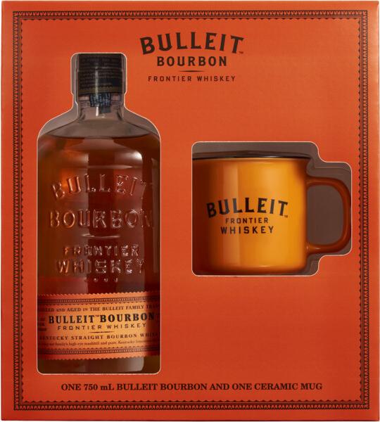Bulleit Bourbon Whiskey with One Branded Ceramic Mug