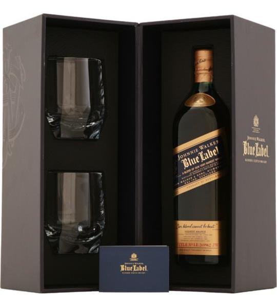 Johnnie Walker Blue Label® with Two Signature Glencairn Glasses in A Gift Box