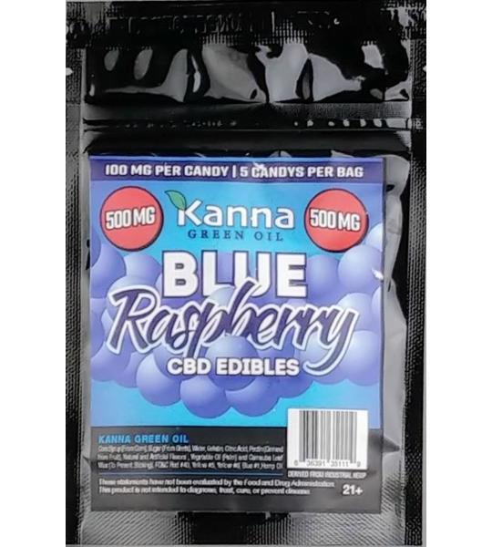 Kanna Green Oil CBD Gummies Blue Raspberry (500 mg)