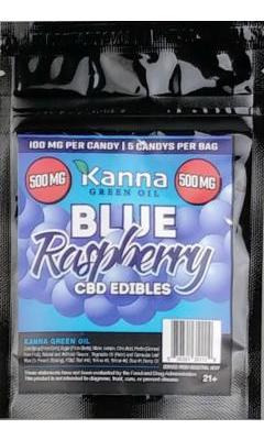 image-Kanna Green Oil CBD Gummies Blue Raspberry (500 mg)