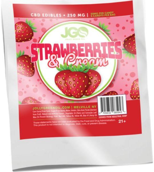 Jolly Green Cbd Gummies Strawberries & Cream (250 Mg)