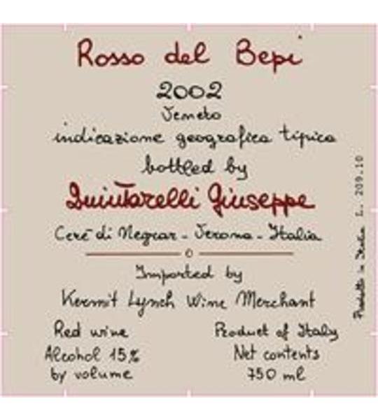 Giuseppe Quintarelli Rosso Del Bepi 2002