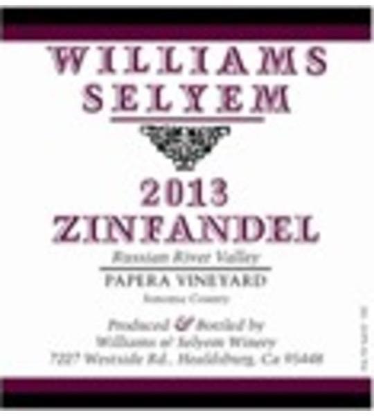 Williams Selyem Papera Vineyard Zinfandel 2013