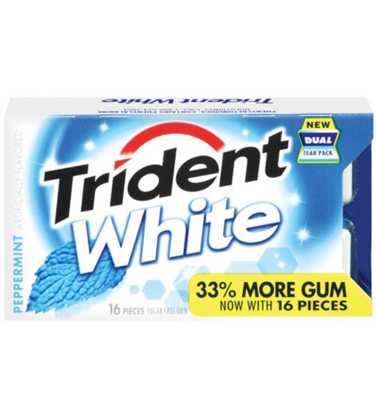 Trident White Peppermint Gum (16 Pieces)