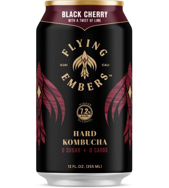Flying Embers Black Cherry with Lime Hard Kombucha