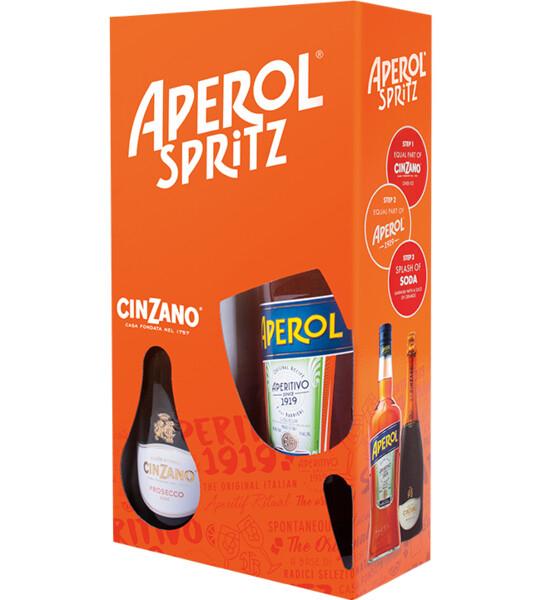 Aperol Spritz and Cinzano Sparkling Wine Prosecco