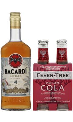 image-FEVER-TREE DISTILLERS COLA WITH BACARDI ANEJO CUATRO RUM