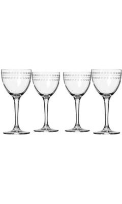 image-Rolf Glass Mid-Century Modern Nic and Nora Cocktail Glass (Set of 4)