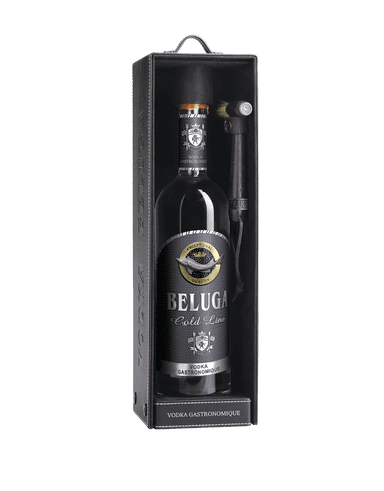 image-Beluga Gold Line Vodka in Leather Gift Pack