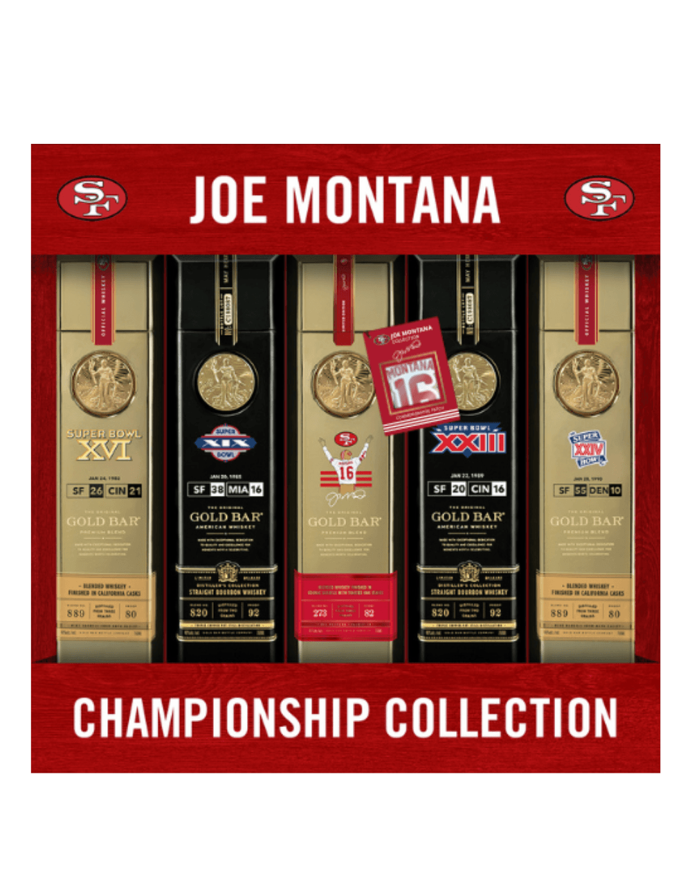 Gold Bar® Whiskey Joe Montana Championship Collection