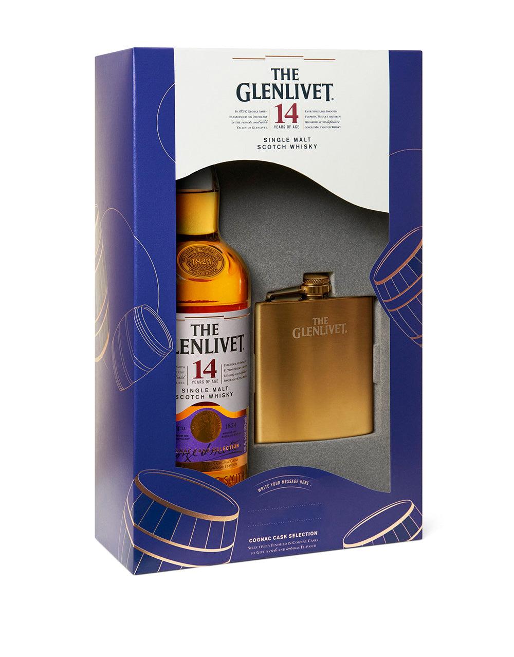 The Glenlivet Single Malt Scotch Whisky 14 Year Old with Flask
