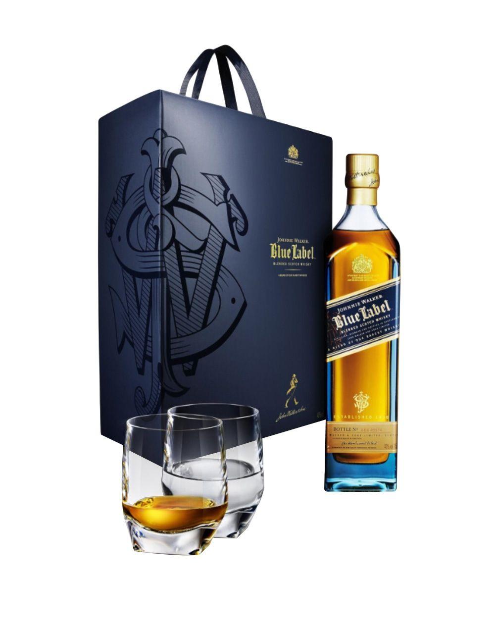 Johnnie Walker Blue Label® with Two Signature Glencairn Glasses in A Gift Box