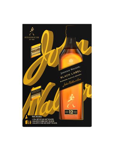 image-Johnnie Walker Black Label Blended Scotch Whisky Gift Pack