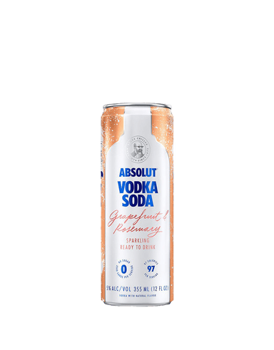 image-Absolut Vodka Soda Grapefruit & Rosemary